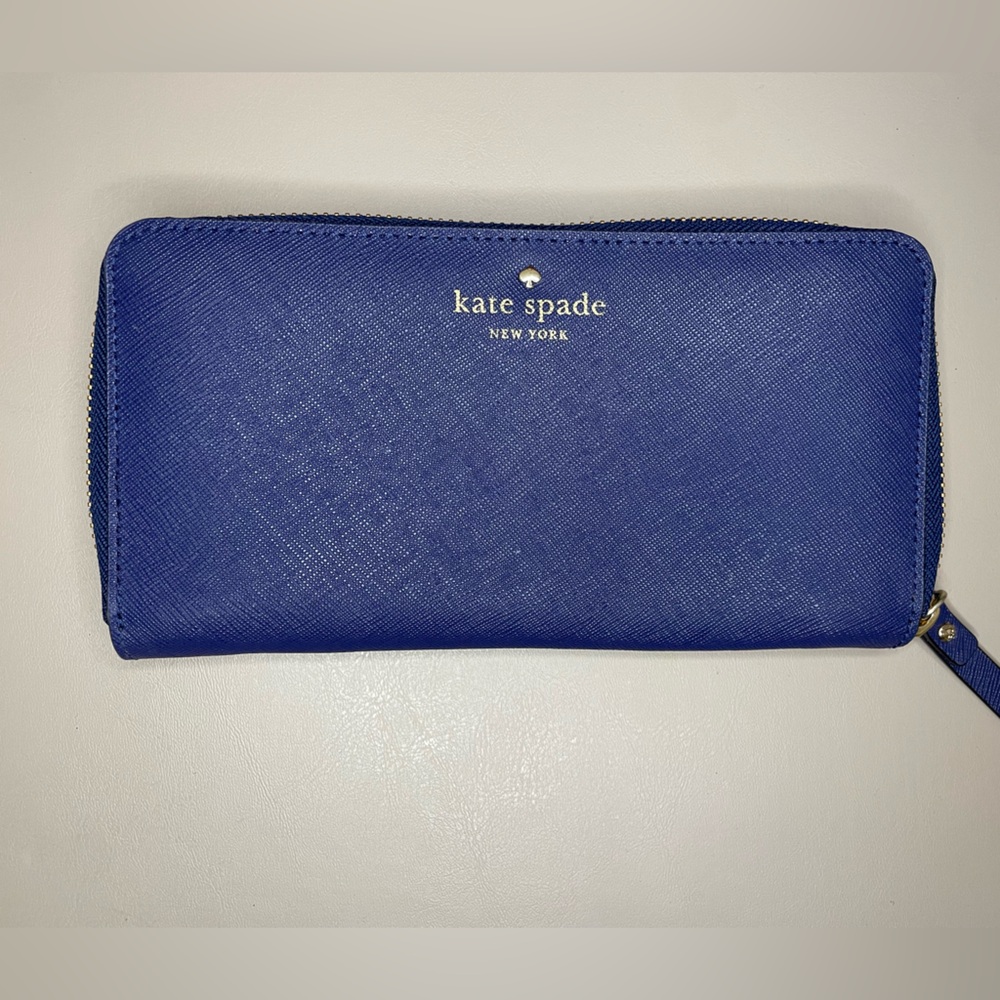 Kate Spade Royal Blue Zip Wallet (Large)